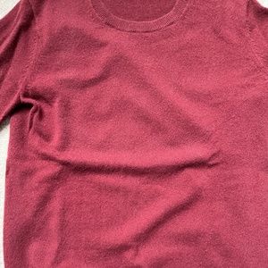 Everlane burgundy cashmere crewneck sweater Small